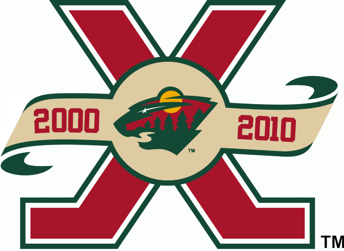 Minnesota Wild 2010 11 Anniversary Logo iron on paper